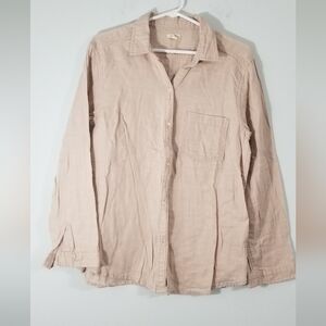 Aerie Full Button Up Collared Blouse. Size Large. 100% Cotton. EUC.